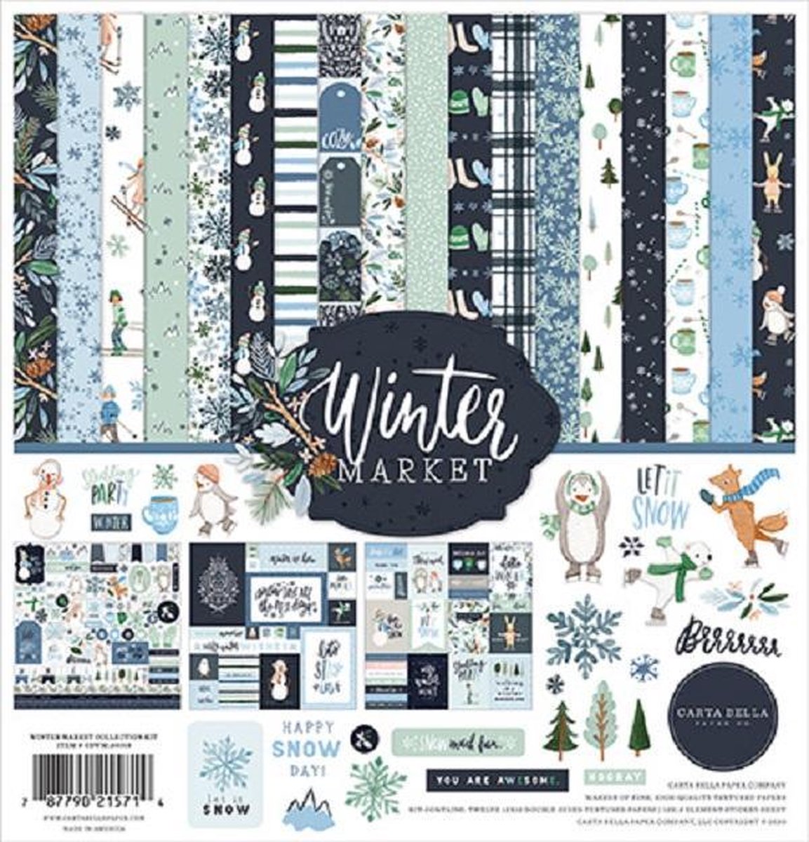 Carta Bella Winter Market 12x12 Inch Collection Kit (CBWM126016)