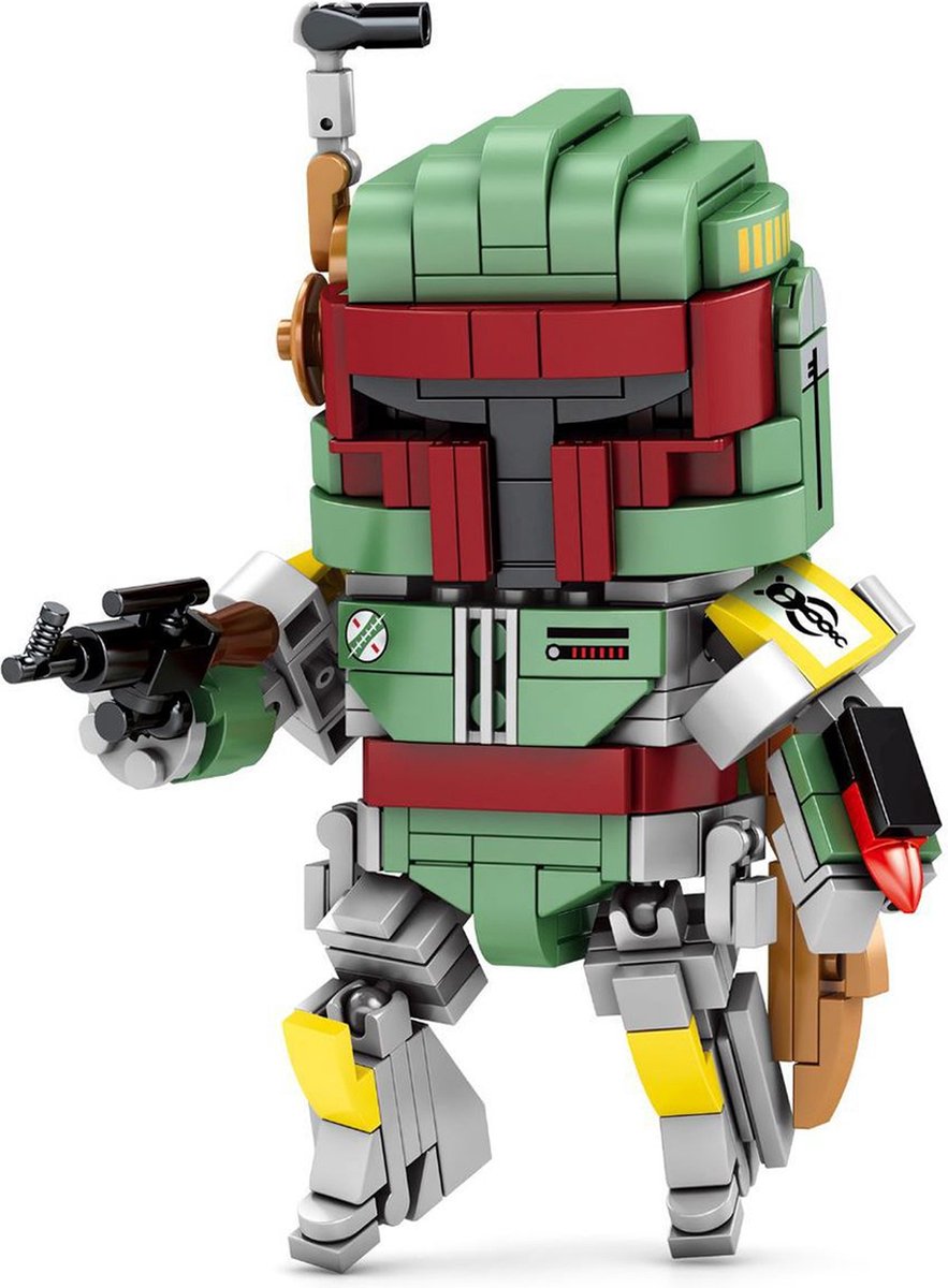 S-Cartoon boba fett mandalorian baby yoda – vergelijkbaar met lego