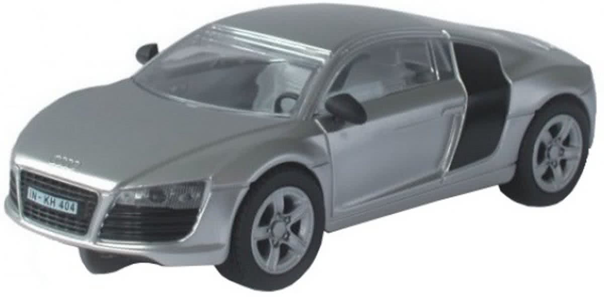 Cartronic 124 Racebaan Auto Audi R8 Zilver