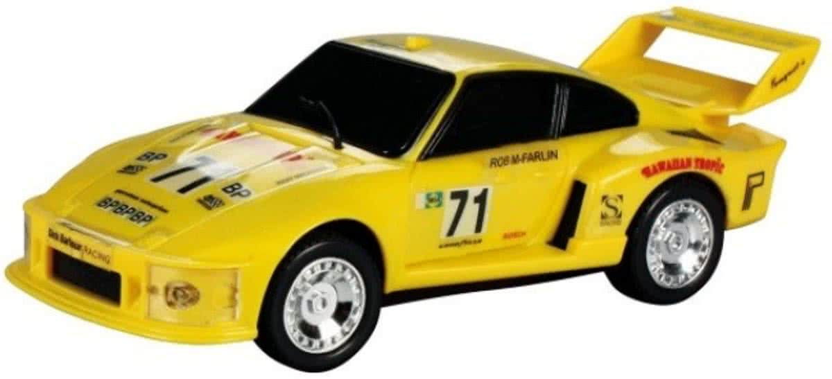 Cartronic Car Speed Racebaan Auto Porsche Turbo 935 Geel