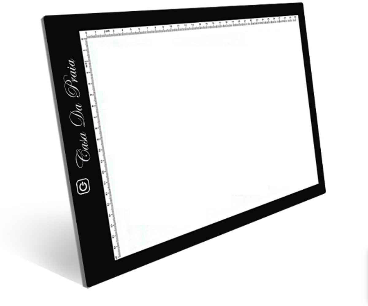 Professionele A4 Lightpad - Ledbord - Tekenbord - Tekentafel - Lightbox - o.a. voor Diamond Painting, Fotografie, Tekenen, Tattoo etc. - op schaal en dimbaar - met Europese Stekker