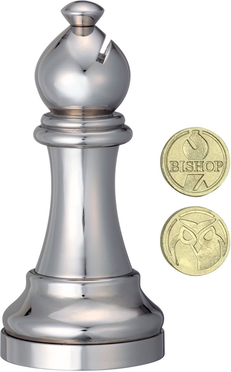 Cast Chess Puzzle Bishop - silver