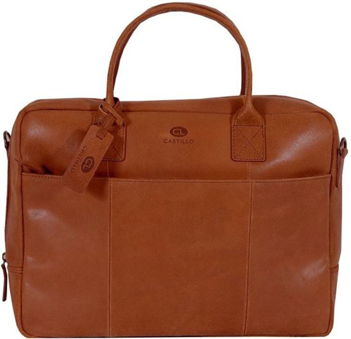 Castillo - Aktetas / Laptoptas - 15,6 inch - cognac