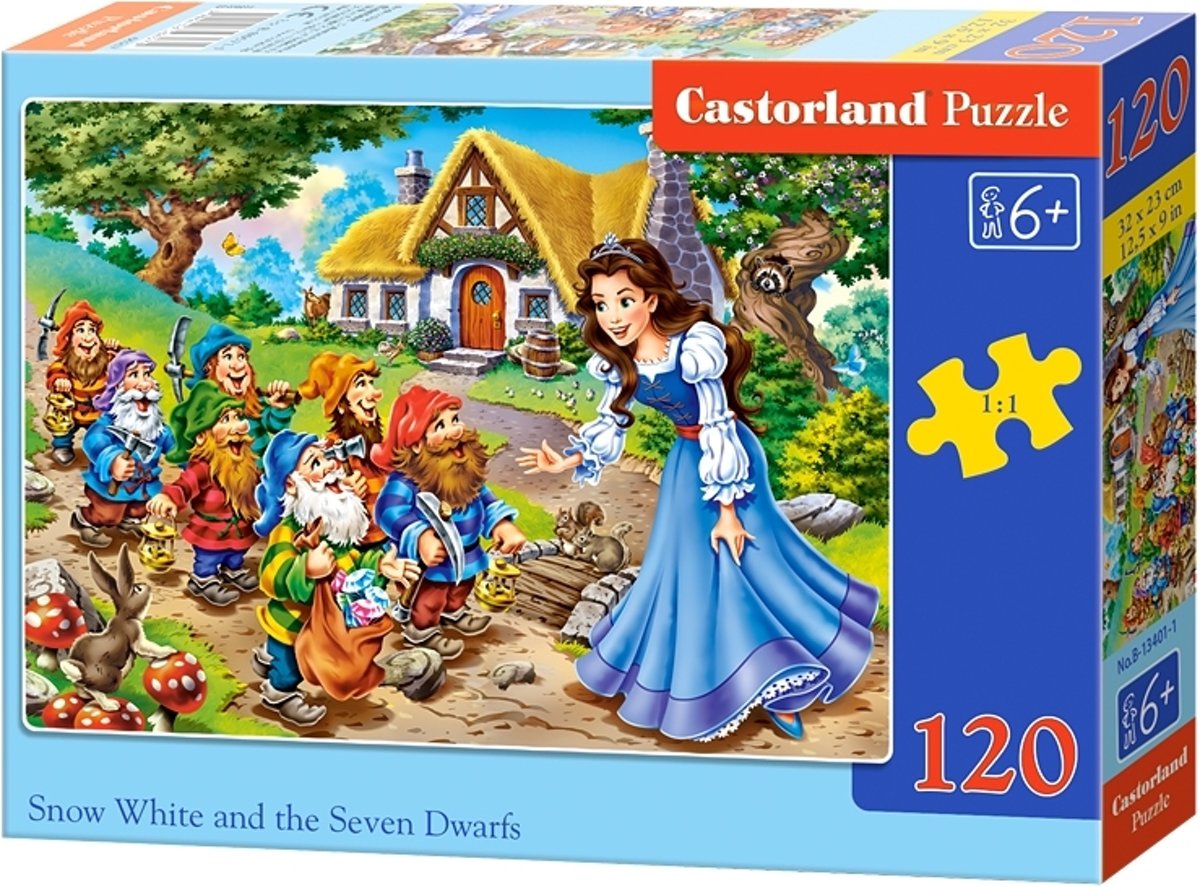 Snow white and the 7 dwarfs - 120 stukjes