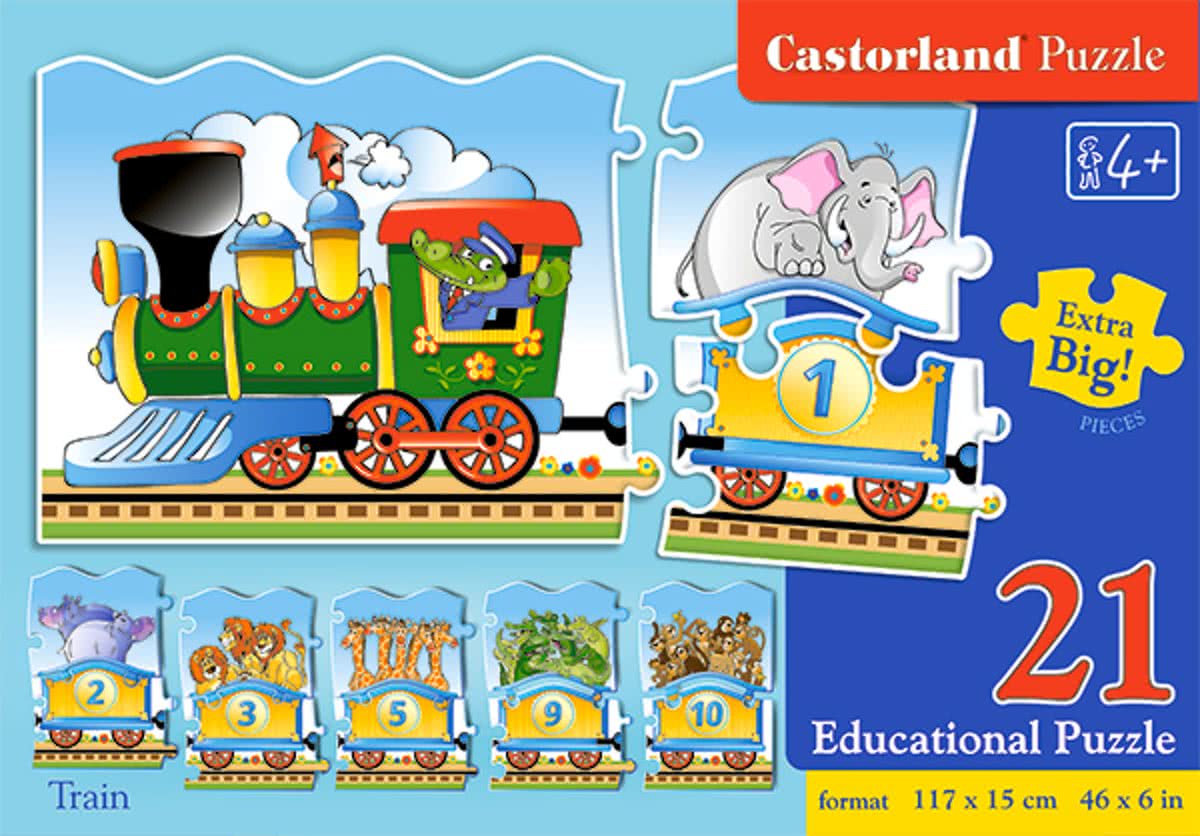 Train - Educatieve Puzzel - 21 stukjes