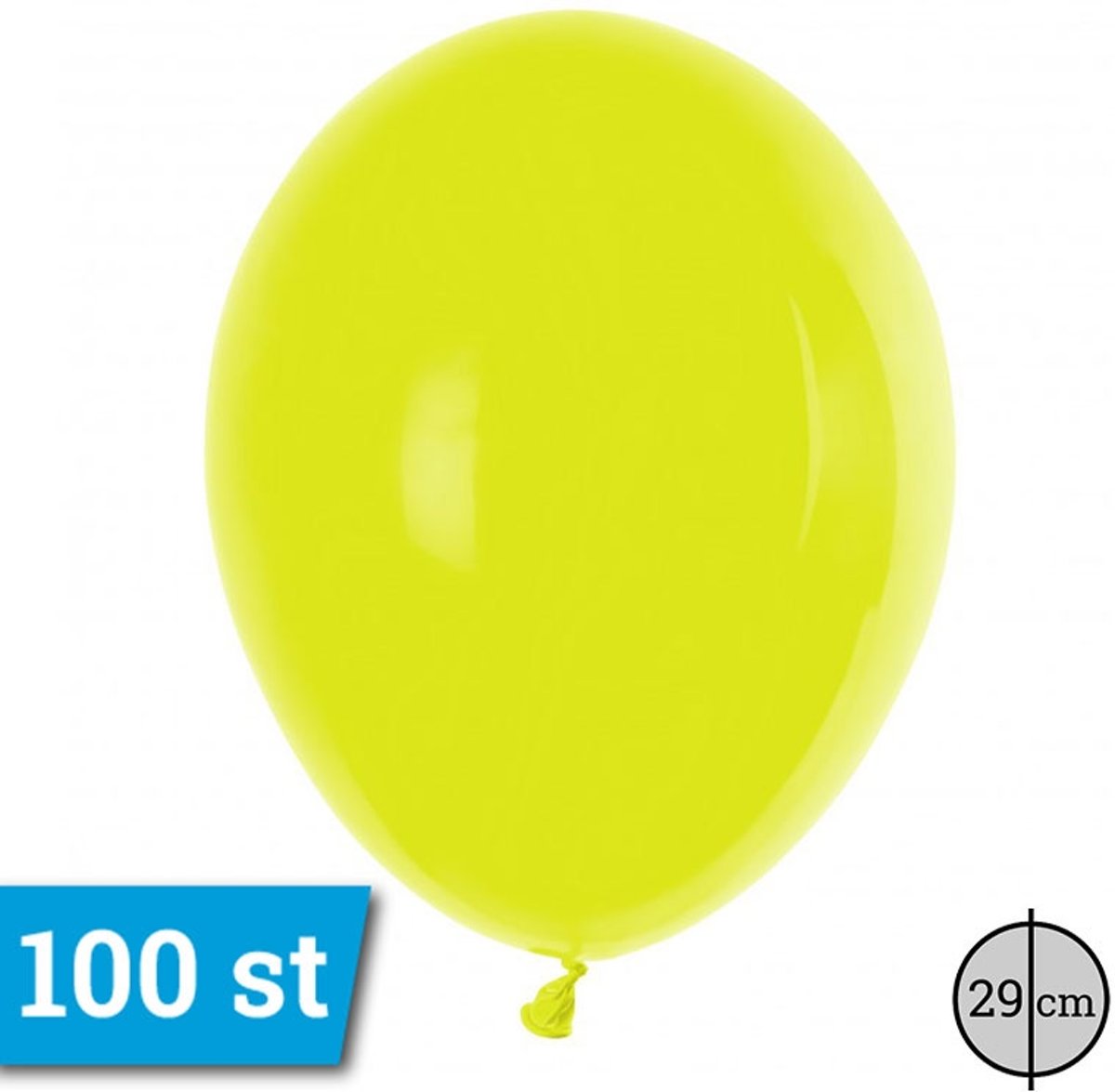 29cm ballon geel 100 stuks