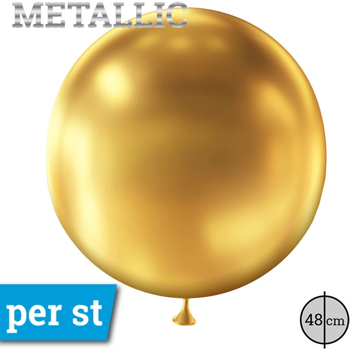 48cm Reuze Ballonnen Metallic Goud GT150M/37