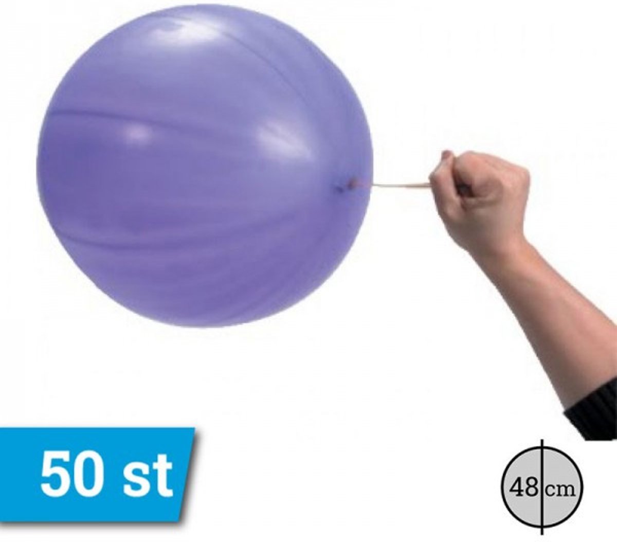 FIG10 Pastel - Punch Ballonnen ( Box Ballonnen ) met elastiek 50 stuks