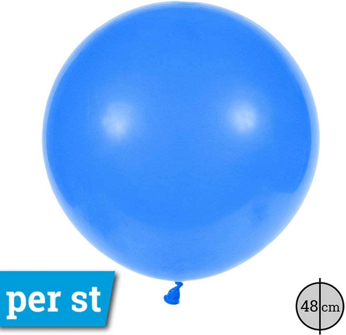 GT150 Pastel - Reuze Ballonnen in standaard kleuren 48cm Blauw-GT150R/12