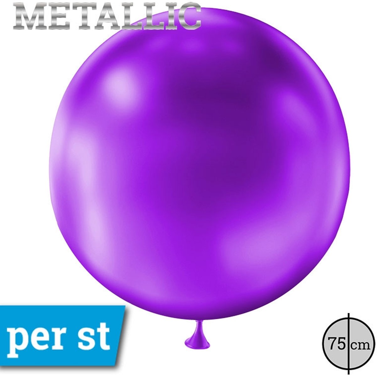 GT220RM Metallic - Reuze Ballonnen Metallic kleuren Paars 75cm