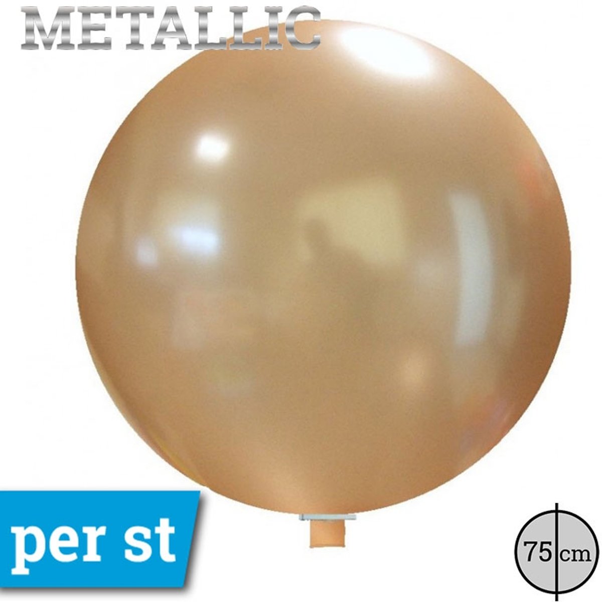 GT220RM Metallic - Reuze Ballonnen Metallic kleuren Perzik 75cm