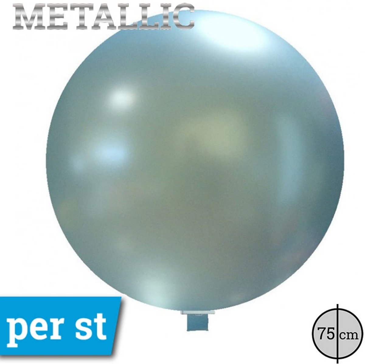 GT220RM Metallic - Reuze Ballonnen Metallic licht blauw 75cm