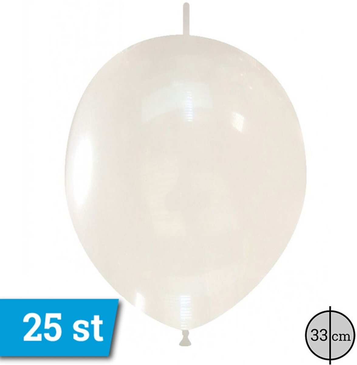 Link-o-loon Ballonnen - knoop ballonnen per 25 stuks Transparant