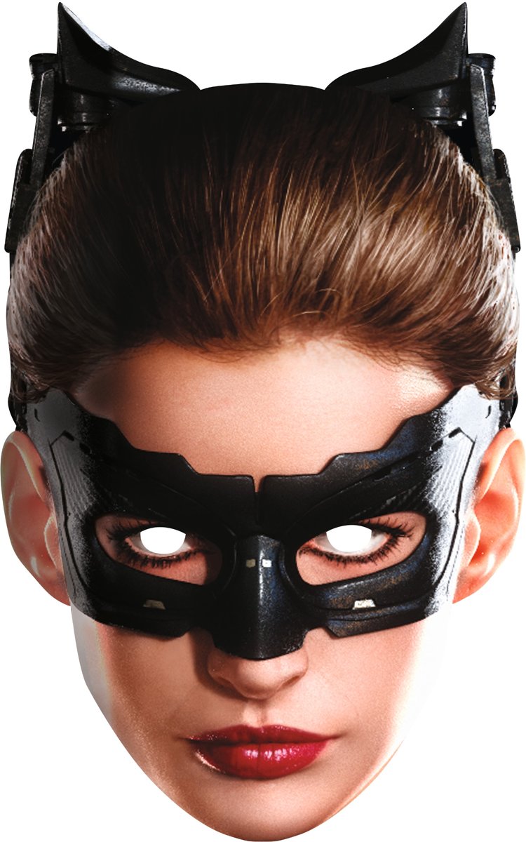 Kartonnen Catwoman™ Dark Knight masker - Verkleedmasker