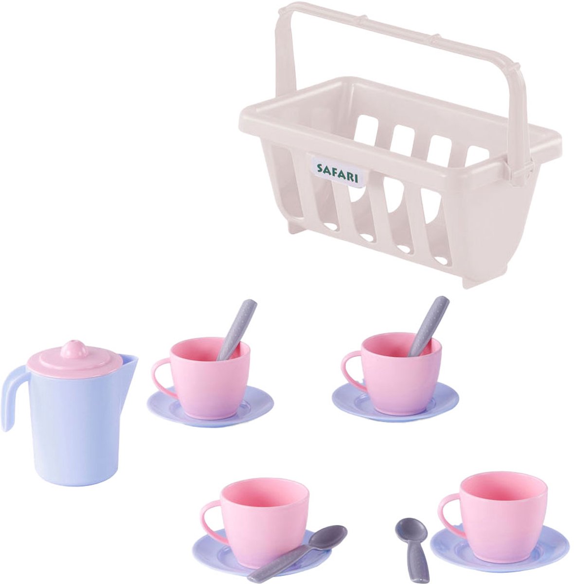   Servies in Mand Roze, 15dlg.