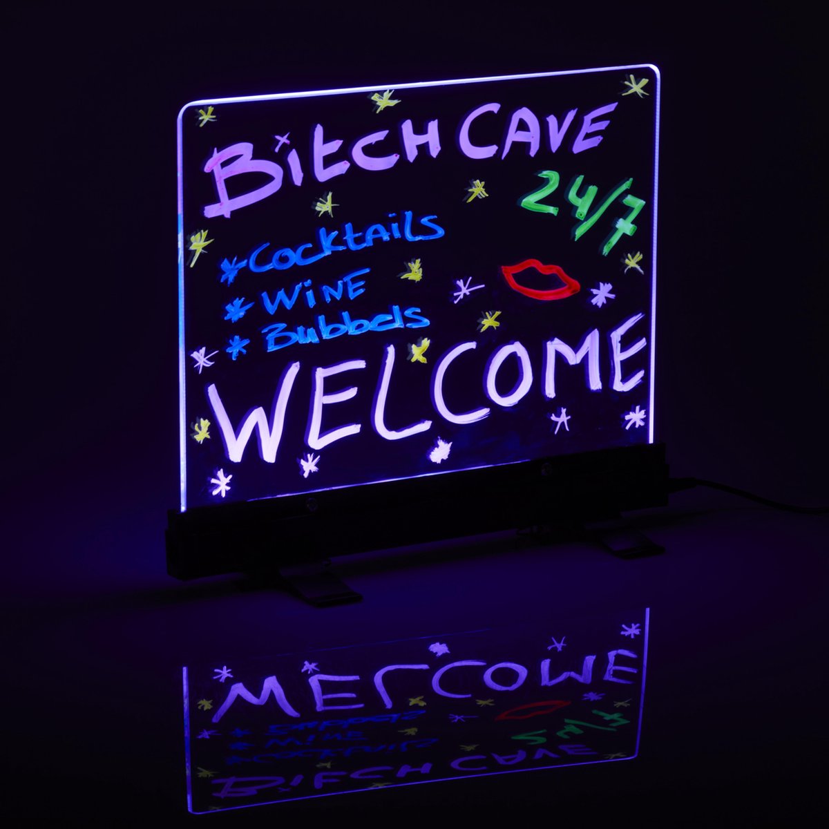 Led schrijfbord - LED - Schrijfbord - 30 x 23 cm - led sign - markers - Decoratie - Ledbord -