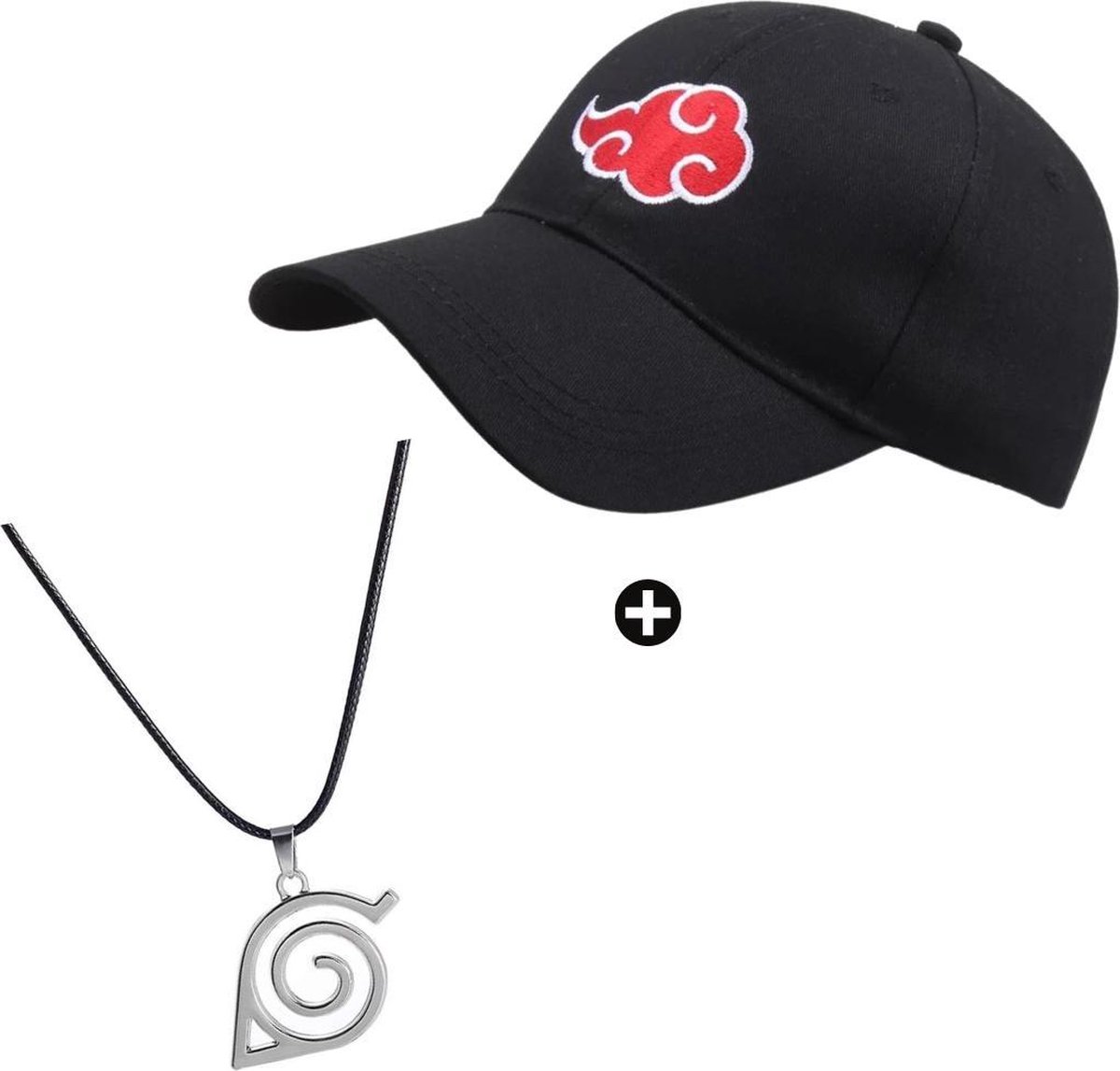 Naruto Akatsuki Pet + Ketting - Itachi - Cosplay - Necklace - Verkleedkleren - Anime - Hidden Leaf - Carnaval Merchandise