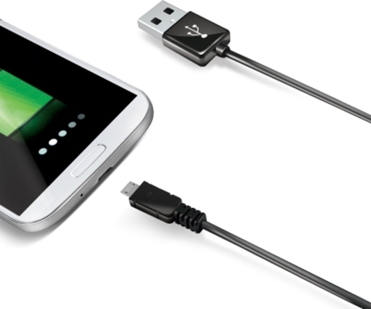 Celly Charge & Sync micro-USB kabel 2 meter - zwart