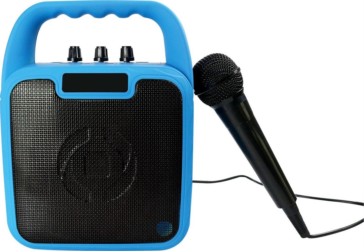 Celly Draadloze Karaoke Speaker Blauw met Microfoon voor Kids