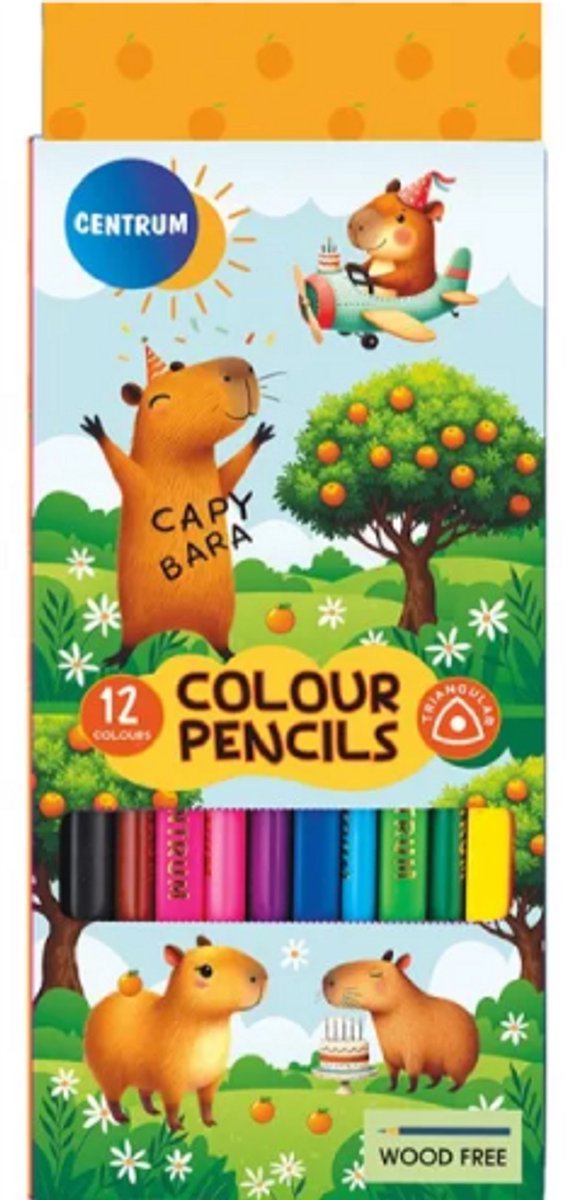 Centrum 12 kleurpotloden Capybara