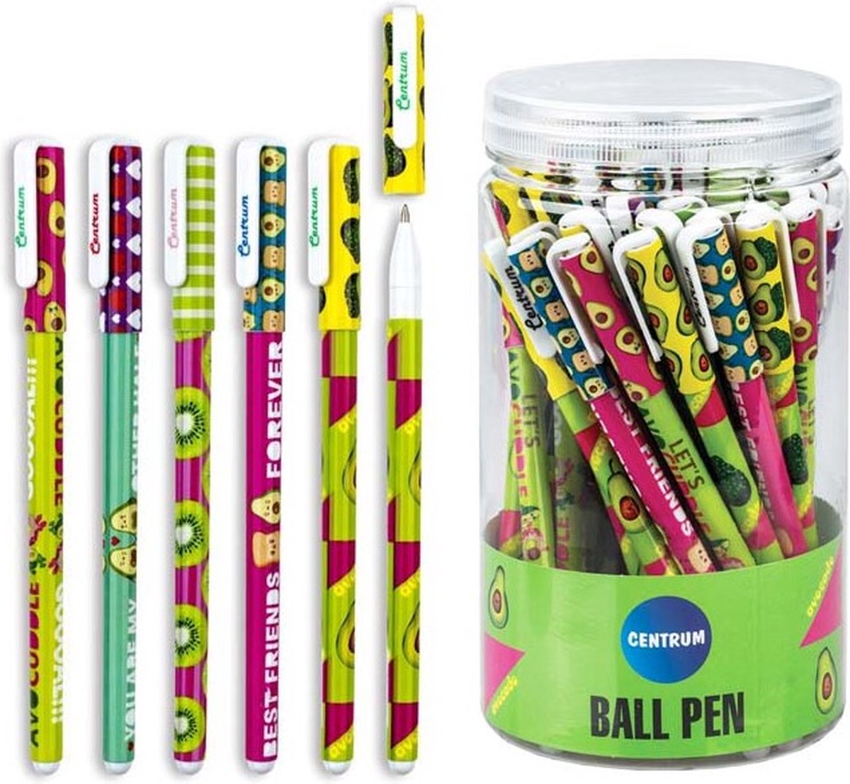 Centrum 48 Uitwisbare gelpennen fruit 89676.