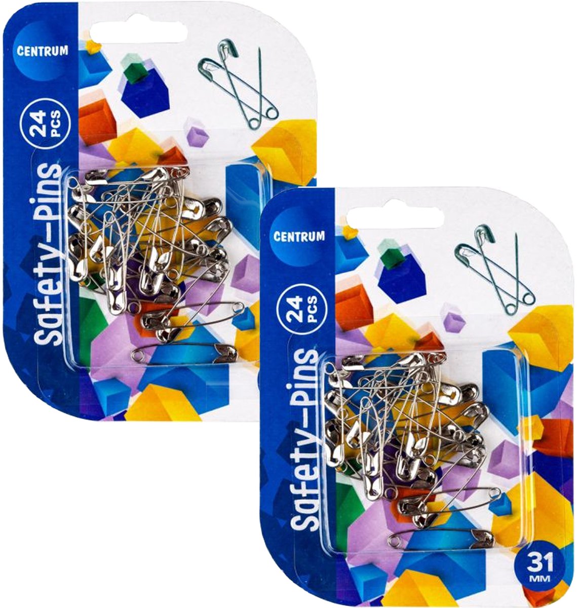   Veiligheidsspelden - metaal - zilver - 48x stuks - 31 mm - huishoud artikel - hobby artikel