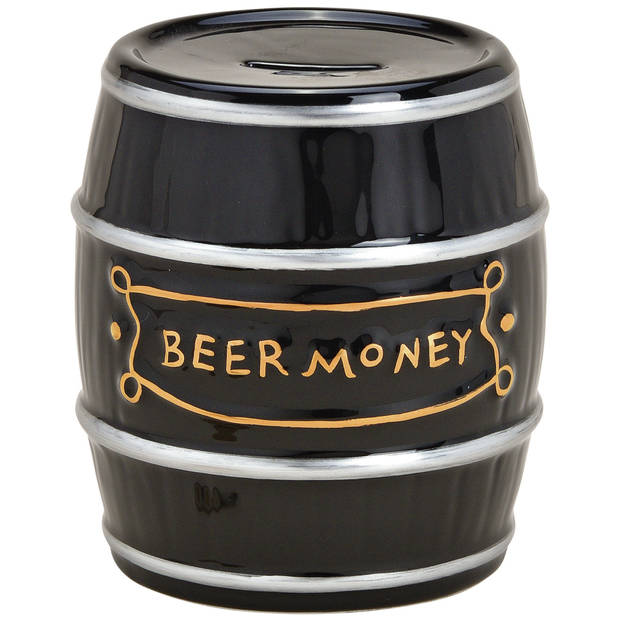 Cepewa Spaarpot voor volwassenen Beermoney - Keramiek - Bier vat/ton - 13 x 14 cm - Spaarpotten