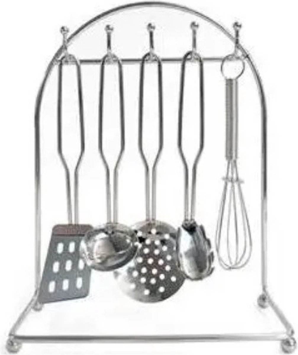 Stainless steel kitchen set - 6-delige set Speelgoed keukengerei