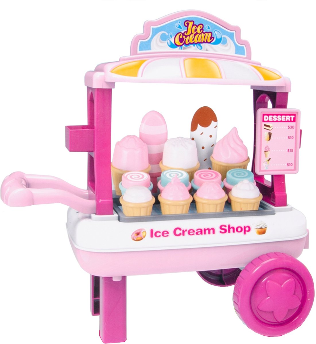 Chaofeng Toys Ijscowagen 30 X 20 X 35 Cm Roze 14-delig