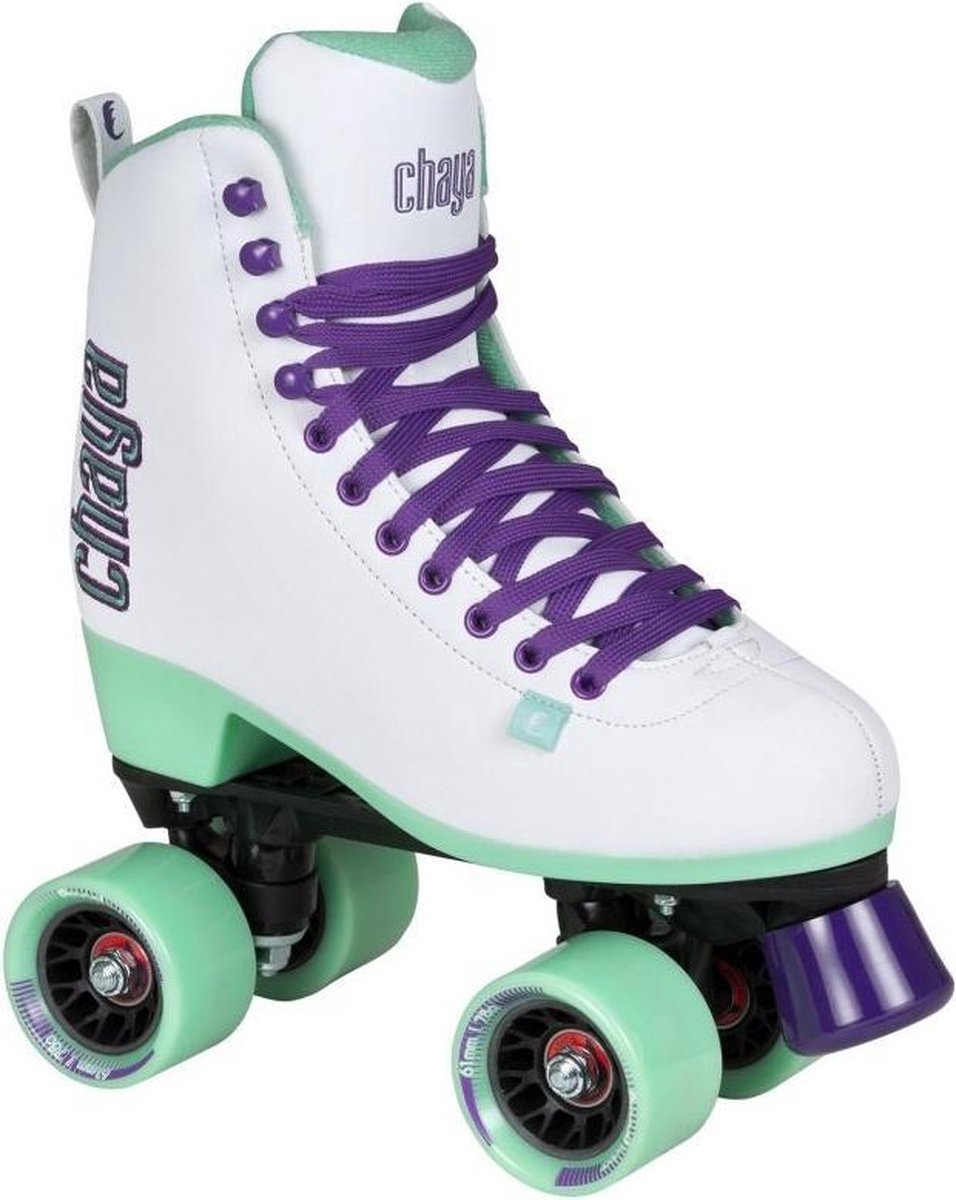 Chaya Rolschaatsen Melrose White Teal Polyurethaan Wit Maat 36