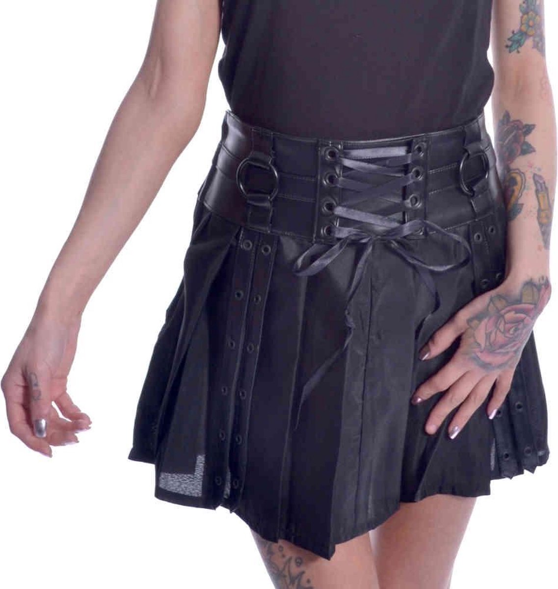 Chemical Black Korte rok -XL- SIIRI Zwart