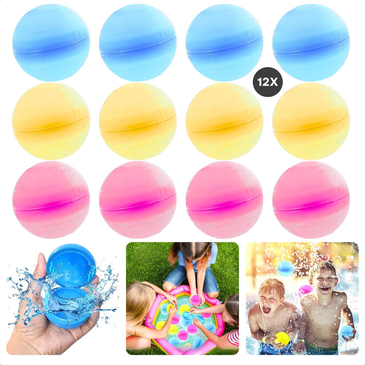  ® Herbruikbare Waterballonnen - Waterbal - Waterballon - Waterballen Set - Zwembadspeelgoed Voor Kinderen - Zwembad Speelgoed - Waterspeelgoed