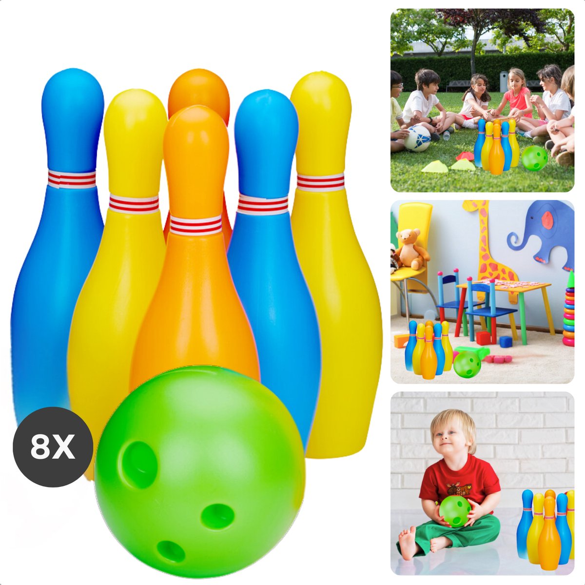  ® Speelgoed Bowling Set - Bowlingset voor Kinderen - Bowlen - Bowling - Kegelset - Kegelen -   voor Kinderen