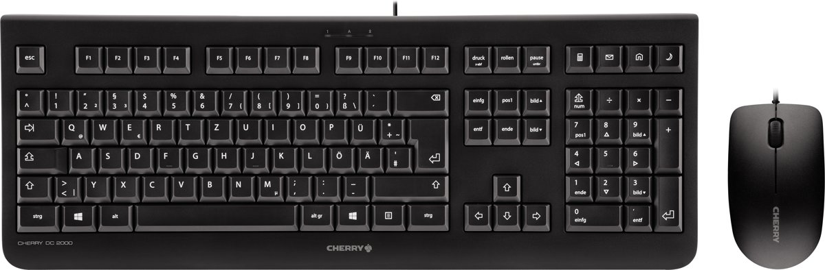 CHERRY DC 2000 USB QWERTY Amerikaans Engels Zwart