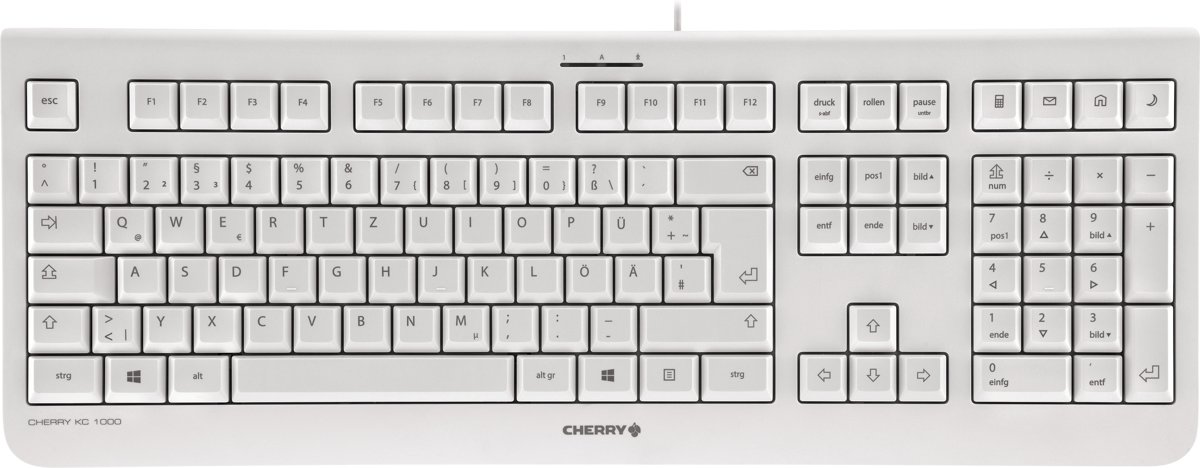 CHERRY KC 1000 USB AZERTY Frans Grijs toetsenbord