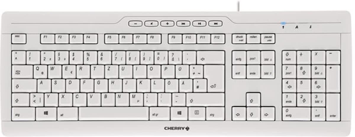 CHERRY STREAM 3.0 USB QWERTY Amerikaans Engels Grijs toetsenbord