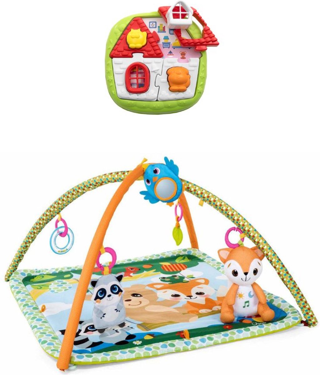 Chicco bundel - Speelkleed - Magic Forest - Relax & Play  & Puzzel - 2-in-1 Huispuzzel