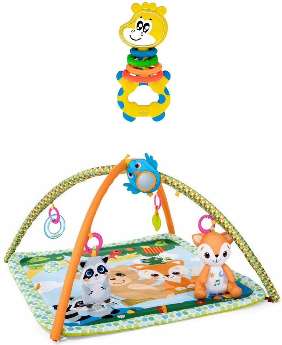 Chicco bundel - Speelkleed - Magic Forest - Relax & Play  & Rammelaar - Multi-Activiteitsratel - Gilby de Giraffe