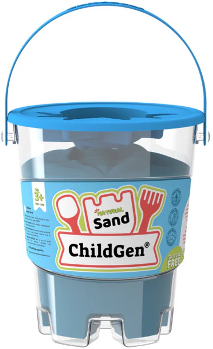   - Magic sand - zand - 500 gram - Blauw - met zandvormpje - speelzand - 100% natuurlijk