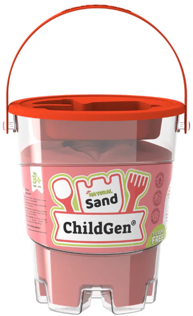   - Magic sand - zand - 500 gram - Rood - met zandvormpje - speelzand - 100% natuurlijk