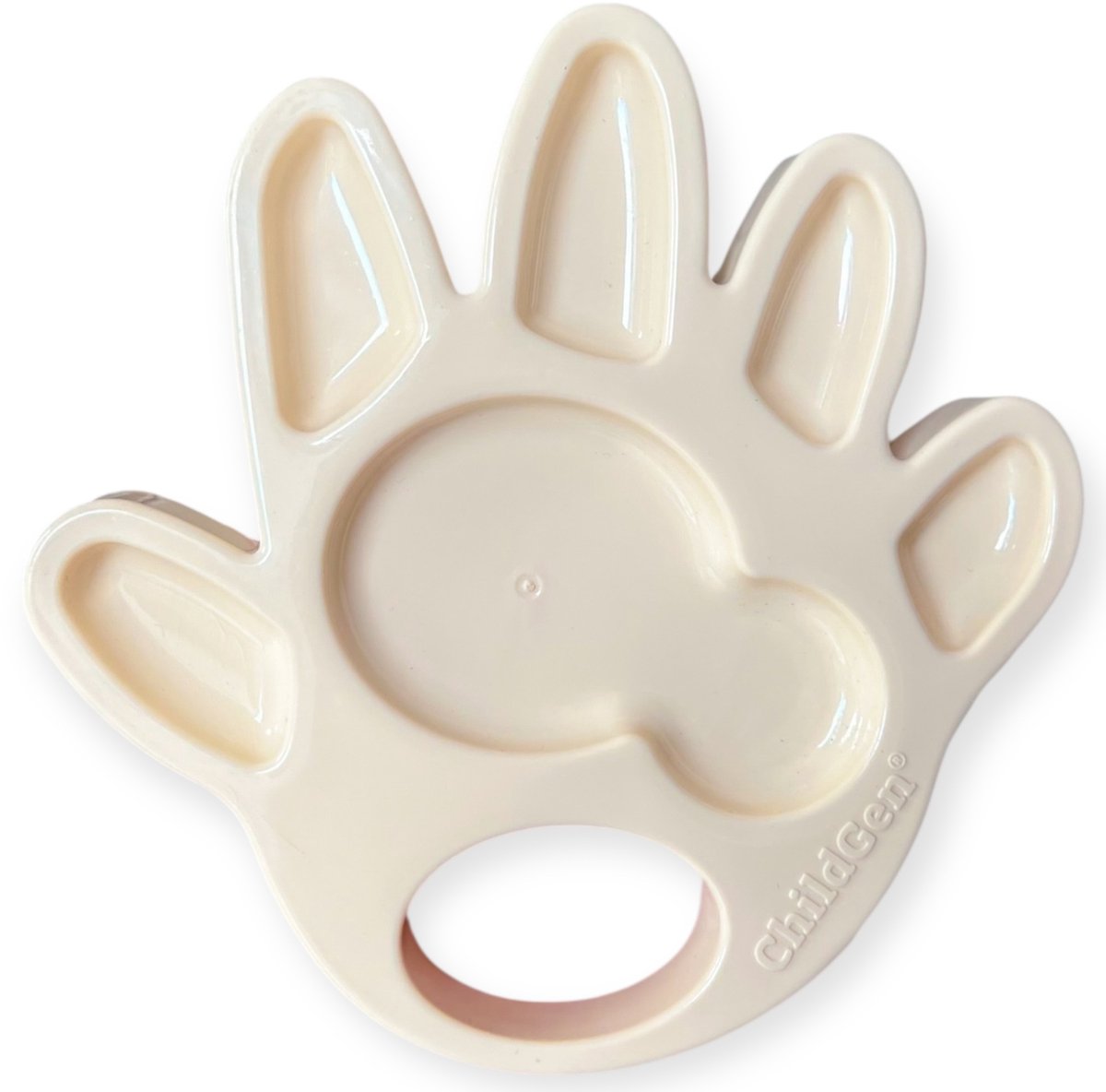 Childgen - Vingerverf palet - Fingerpaint palette - Niet giftig plastic - Cream