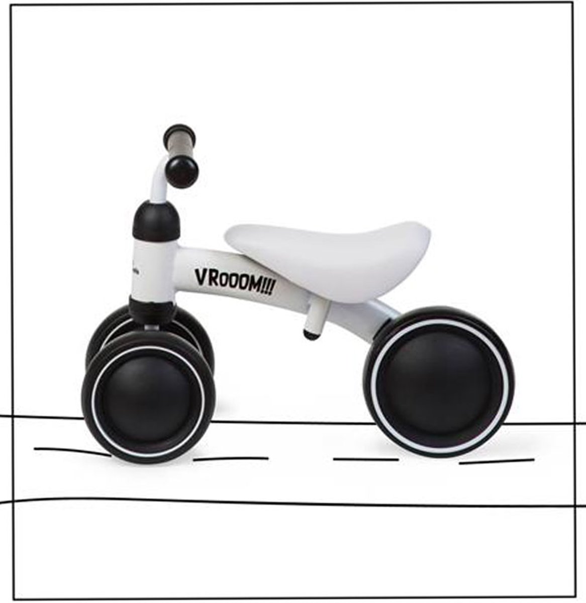 ‌Childhome Babyfiets Vroom Wit - Loopfiet