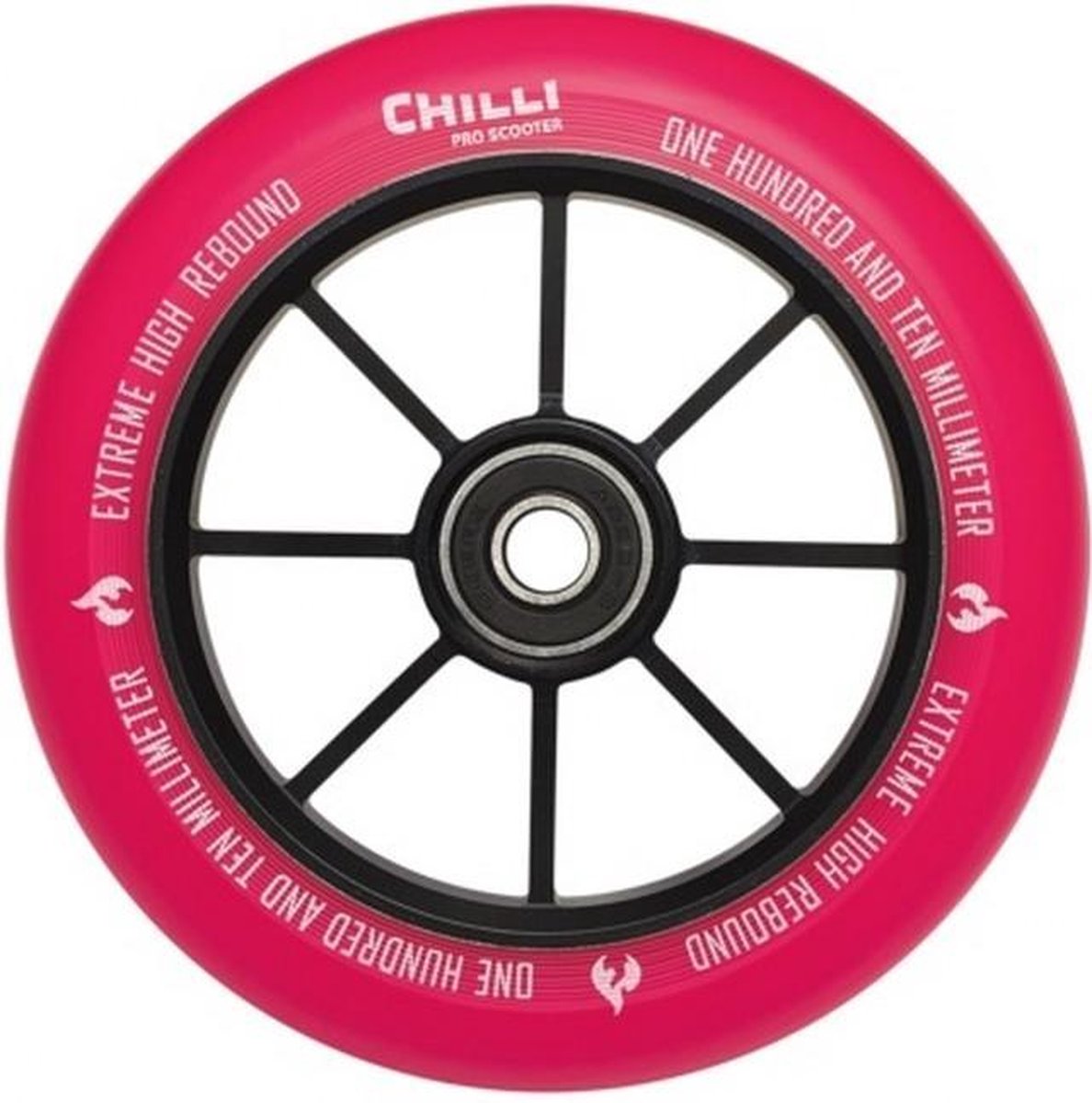 Chilli Pro Scooter Base Stuntstep Wiel - 110mm - ABEC 9 - Roze - 1 stuk