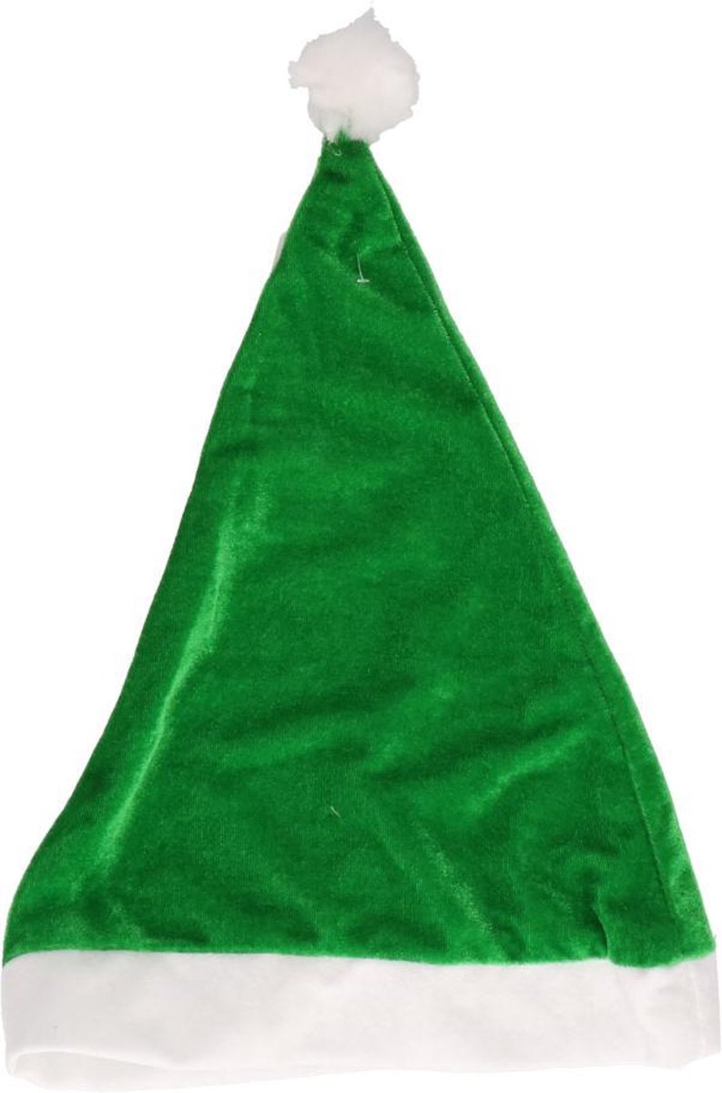 Kerstmuts Groen - elfen kerstmuts