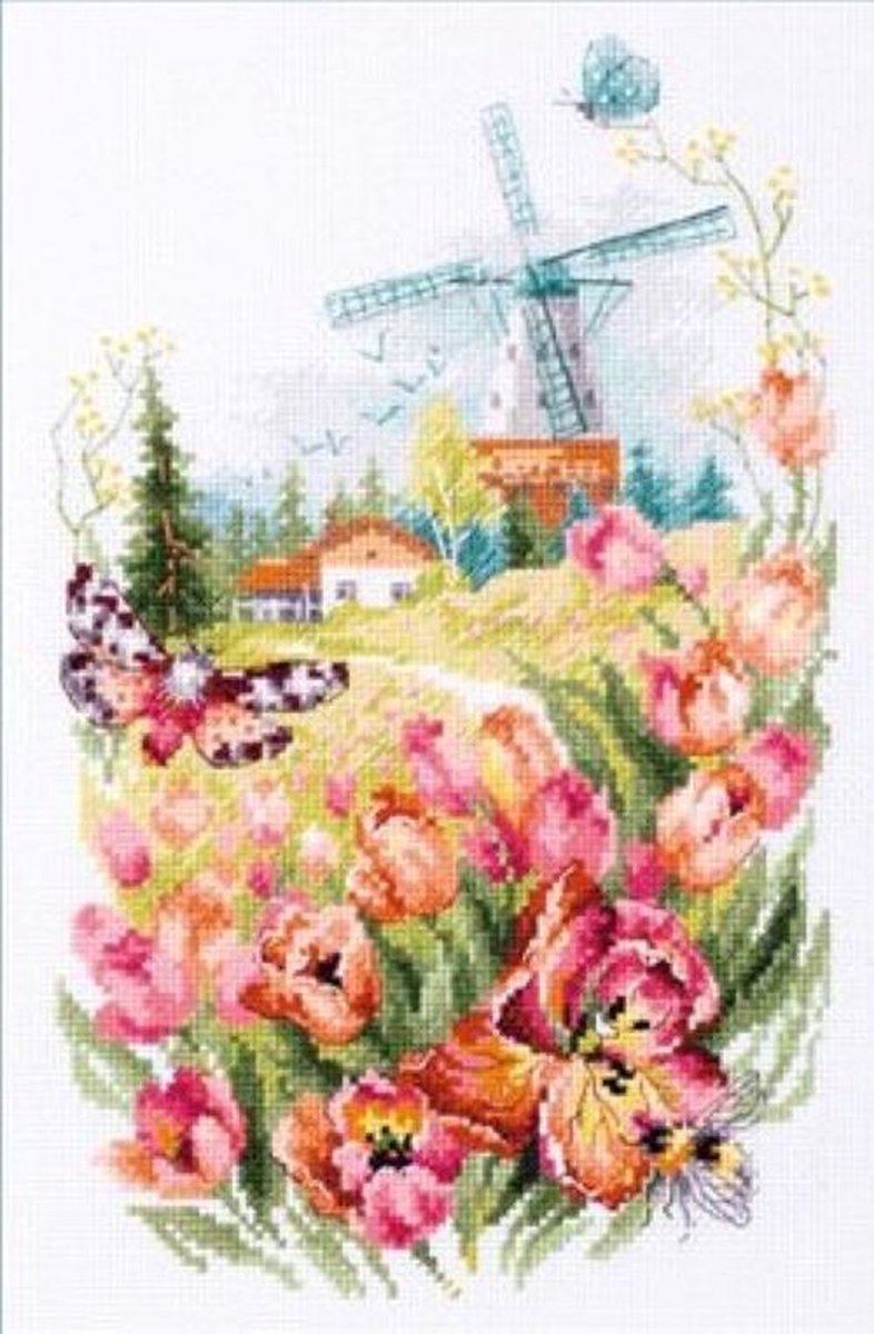 Borduren - Tulips of Holland - 18x29 cm - 41 kleuren - Chudo Igla