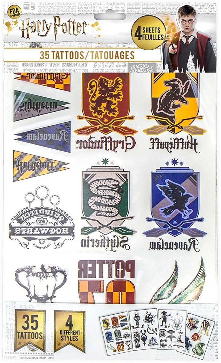 Set of 35 temporary tattoos - Harry Potter