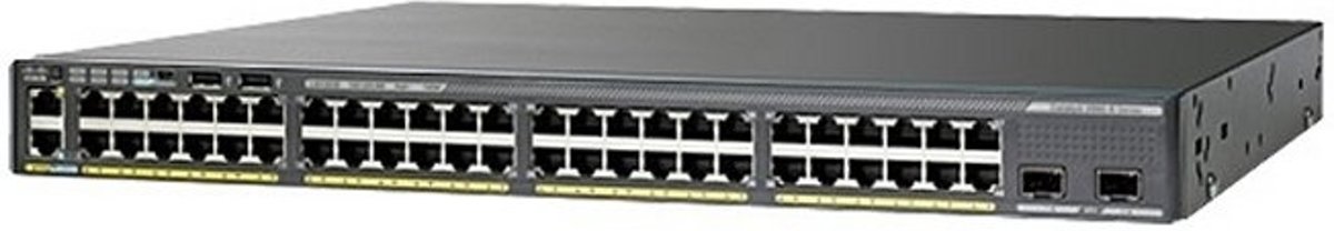 Cisco Catalyst WS-C2960XR-48FPS-I Managed L2 Gigabit Ethernet (10/100/1000) Power over Ethernet (PoE) Zwart netwerk-switch