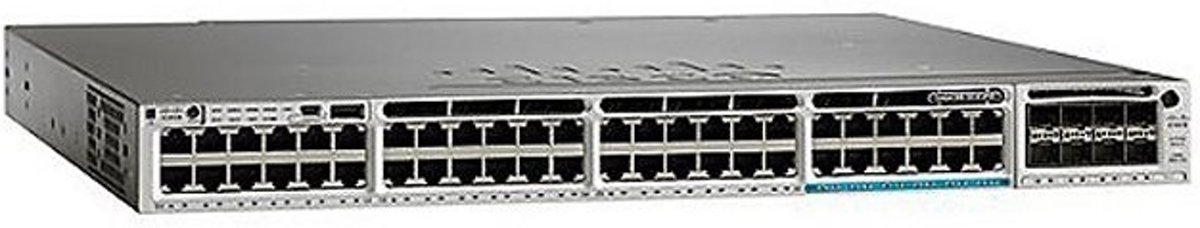 Cisco Catalyst WS-C3850-12X48U-L Managed Power over Ethernet (PoE) Zwart, Grijs netwerk-switch