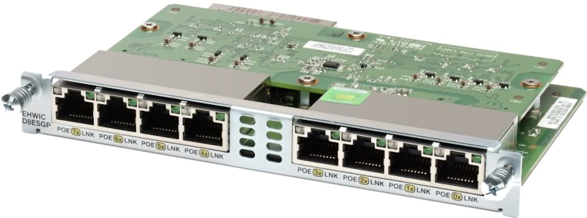 Cisco EHWIC-D-8ESG-P= Intern Ethernet netwerkkaart & -adapter