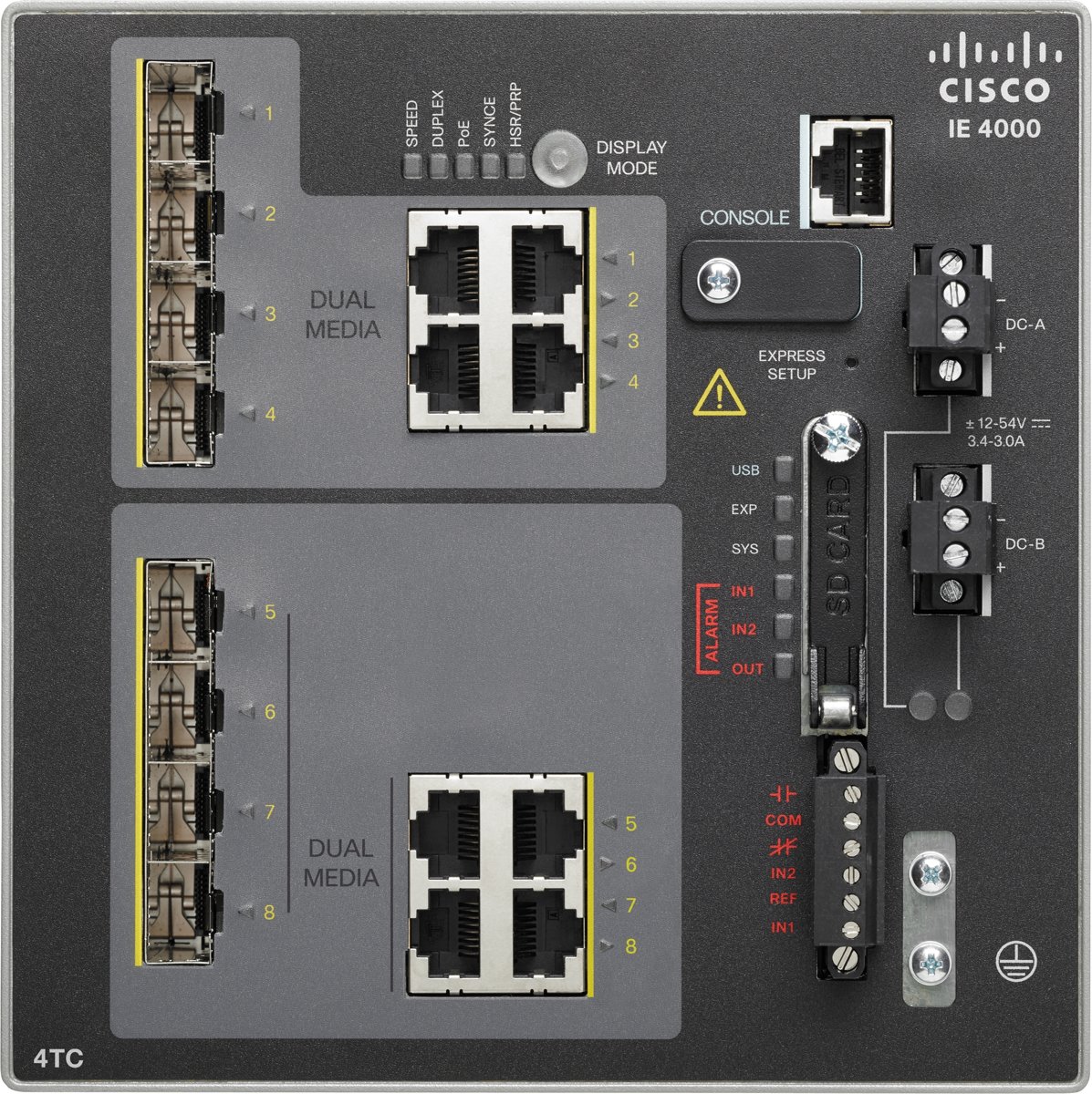 Cisco IE-4000-4TC4G-E netwerk-switch Managed L2/L3 Gigabit Ethernet (10/100/1000) Zwart